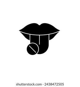 icono de línea de concepto de tonguo. Ilustración de elemento simple. diseño de símbolo de esquema de concepto de tonguo.