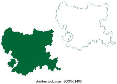 Tonk district (Rajasthan State, Republic of India) map vector illustration, scribble sketch Tonk map