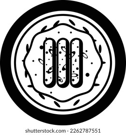 Tonkatsu donburi vector outline icon design, Asian Cuisines symbol, Most Popular Dishes Sign, Street Foods stock illustration, Katsudon Bowl Concept