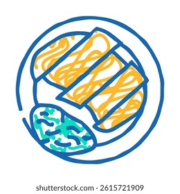 tonkatsu japanese food doodle icon sketch vector. tonkatsu japanese food sign. isolated symbol illustration