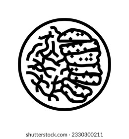 tonkatsu japanese food line icon vector. tonkatsu japanese food sign. isolated contour symbol black illustration