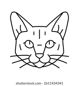 tonkinese cat cute pet line icon vector. tonkinese cat cute pet sign. isolated contour symbol black illustration