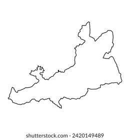 Tonkolili District map, administrative division of Sierra Leone. Vector illustration.