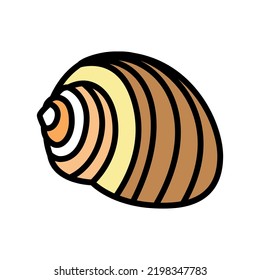 tonna sea shell beach color icon vector. tonna sea shell beach sign. isolated symbol illustration