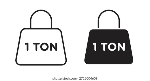 Concepto de icono de tonelada para infografía, Sitio web o App.