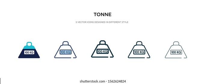 tonne icon in different style vector illustration. two colored and black tonne vector icons designed in filled, outline, line and stroke style can be used for web, mobile, ui