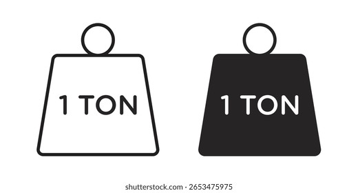 Tonne icon, outline vector sign, linear and solid style pictogram isolated on white.