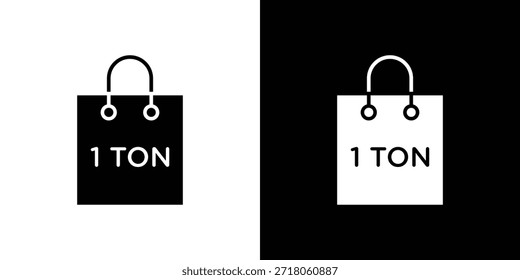 Icono de tonelada. Pictograma simple de alta calidad. Estilo sólido moderno