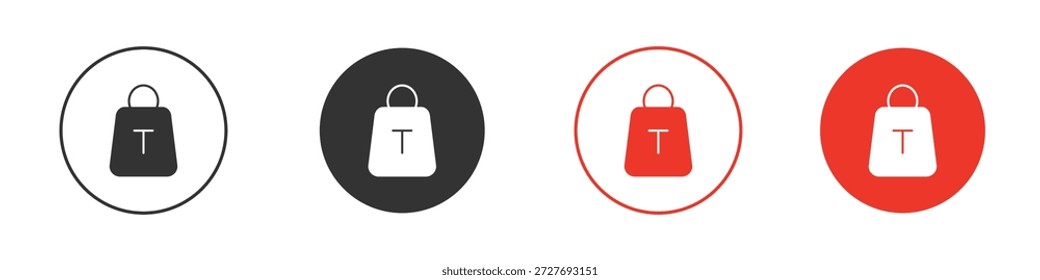 Símbolo de icono de tonelada. Diseño simple y plano para Web o App móvil. Logotipo de Ilustración vectorial mínima.