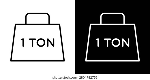 Tonne icon Thin line illustration vector.