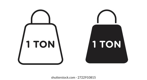 Icono de tonelada para Web y App. Ilustración vectorial eps