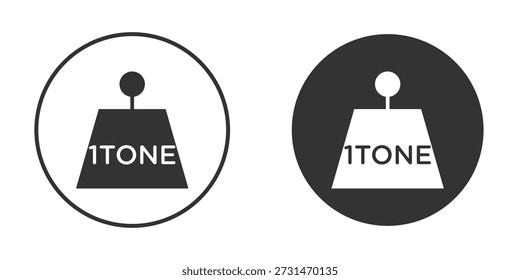 Icono de tonelada. Para su diseño, logotipo. Ilustraciones vectoriales.