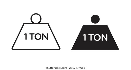 Tonnen-Symbole. Pixel perfekt. Vektorkontursymbol. Flaches Logo-Konzept.