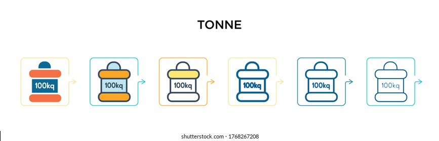 Icono de vector de tonificación en 6 estilos modernos diferentes. Iconos de color negro, de dos toneladas de color, diseñados en el estilo relleno, contorno, línea y trazo. La ilustración vectorial se puede usar para web, móvil, ui