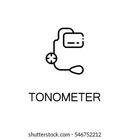 Tonometer flat icon. High quality outline symbol of medical euipment for web design or mobile app. Thin line signs of tonometer for design logo, visit card, etc. Outline pictogram of tonometer 