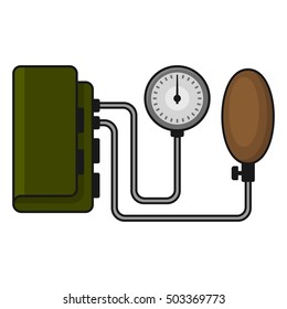 Tonometer. Flat Style Illustration on White Background. Vector