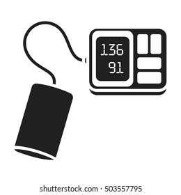 Tonometer icon in black style isolated on white background. Medicine and hospital symbol stock vector illustration.