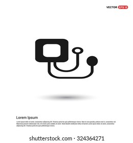 Tonometer Icon. Blood Pressure Checker Icon, pictogram icon on white background. Vector illustration for web site, mobile application. Simple flat metro design style. Outline Icon. Flat design style