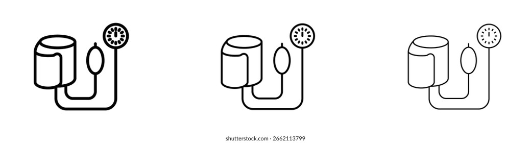 Icono del tonómetro llenado concepto de signo plano para el Diseño web.