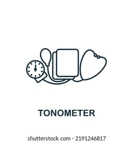 Tonometer icon. Line simple Measuring icon for templates, web design and infographics