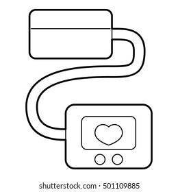 Tonometer icon. Outline illustration of tonometer vector icon for web isolated on white background