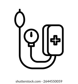 Tonometer icon outline set sign