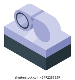 Tonometer resting on a box, used by eye care professionals to measure intraocular pressure