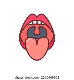 Tonsil icon in vector. Illustration