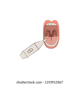 Tonsillectomy laser operation colored icon. Element of colored cosmetology laser icon for mobile concept and web apps. Thin line Tonsillectomy laser operation icon