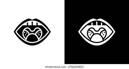 Icono de amigdalitis ilustración doodle. Conjunto de Vector de ilustración plana