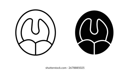 Icono de amigdalitis Diseño gráfico de estilo de línea. Vectores editables.