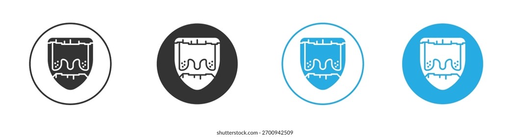 Tonsillitis icon symbol flat style on white background.