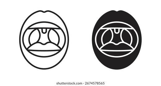 Icono de amigdalitis Vector, signo y símbolo para Elementos de diseño, Sitio web o App.