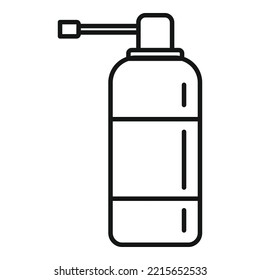Tonsillitis spray icon outline vector. Tonsil mouth. Bacterial anatomy