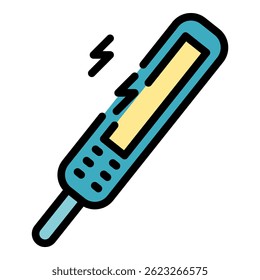 Tonsillitis test icon. Outline tonsillitis test vector icon color flat isolated