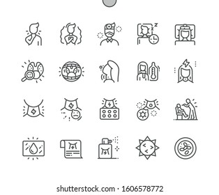 Tonsillitis Well-crafted Pixel Perfect Vector Thin Line Icons 30 2x Grid for Web Graphics and Apps. Simple Minimal Pictogram