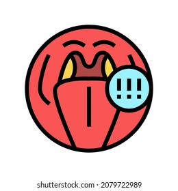 tonsils adenoid problems color icon vector. tonsils adenoid problems sign. isolated symbol illustration