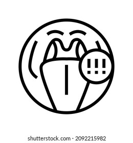 tonsils adenoid problems line icon vector. tonsils adenoid problems sign. isolated contour symbol black illustration