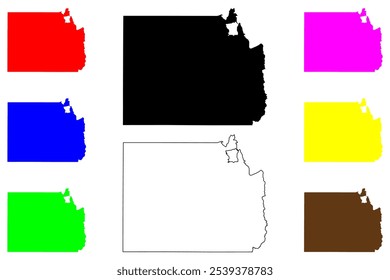 Tooele County, State of Utah (Condado dos EUA, Estados Unidos da América, EUA, EUA) mapa ilustração vetorial, esboço rabisco Mapa de Tooele