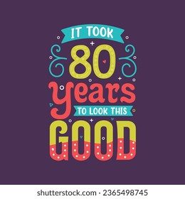 It took 83 years to look this good colorful lettering Design.