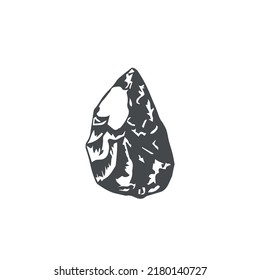 Werkzeug des alten Mannes im Paläolithikum. Paläolithischer Flint
