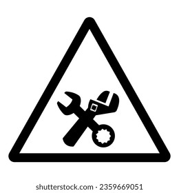 Symbol-Zeichen im Werkzeugbereich, Vektorgrafik, einzeln auf weißem Hintergrund. EPS10