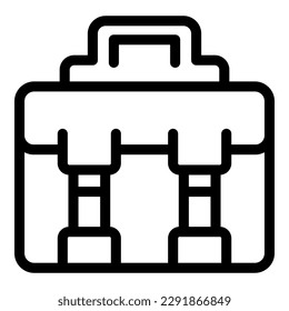 Tool bag icon outline vector. Toolkit case. Repair toolbox