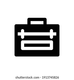 Tool Bag Icon Solid Style Vector