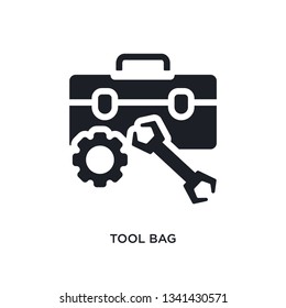 tool bag isolated icon. simple element illustration from construction concept icons. tool bag editable logo sign symbol design on white background. can be use for web and mobile