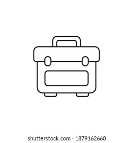 Tool Bag Vector Outline Icon Style Illustration. EPS 10 File 