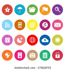 Tool bar flat icons on white background, stock vector