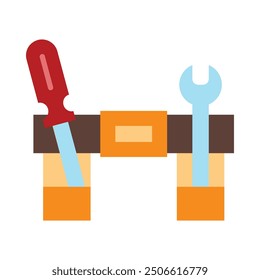 Tool Belt Flat Icon Design For Personal nad Commercial Use