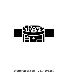 Tool Belt with Tools Icon Representing Construction Equipment