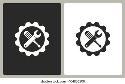 Tool    -  black and white icons. Vector illustration. 